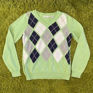 Green Argyle Sweater